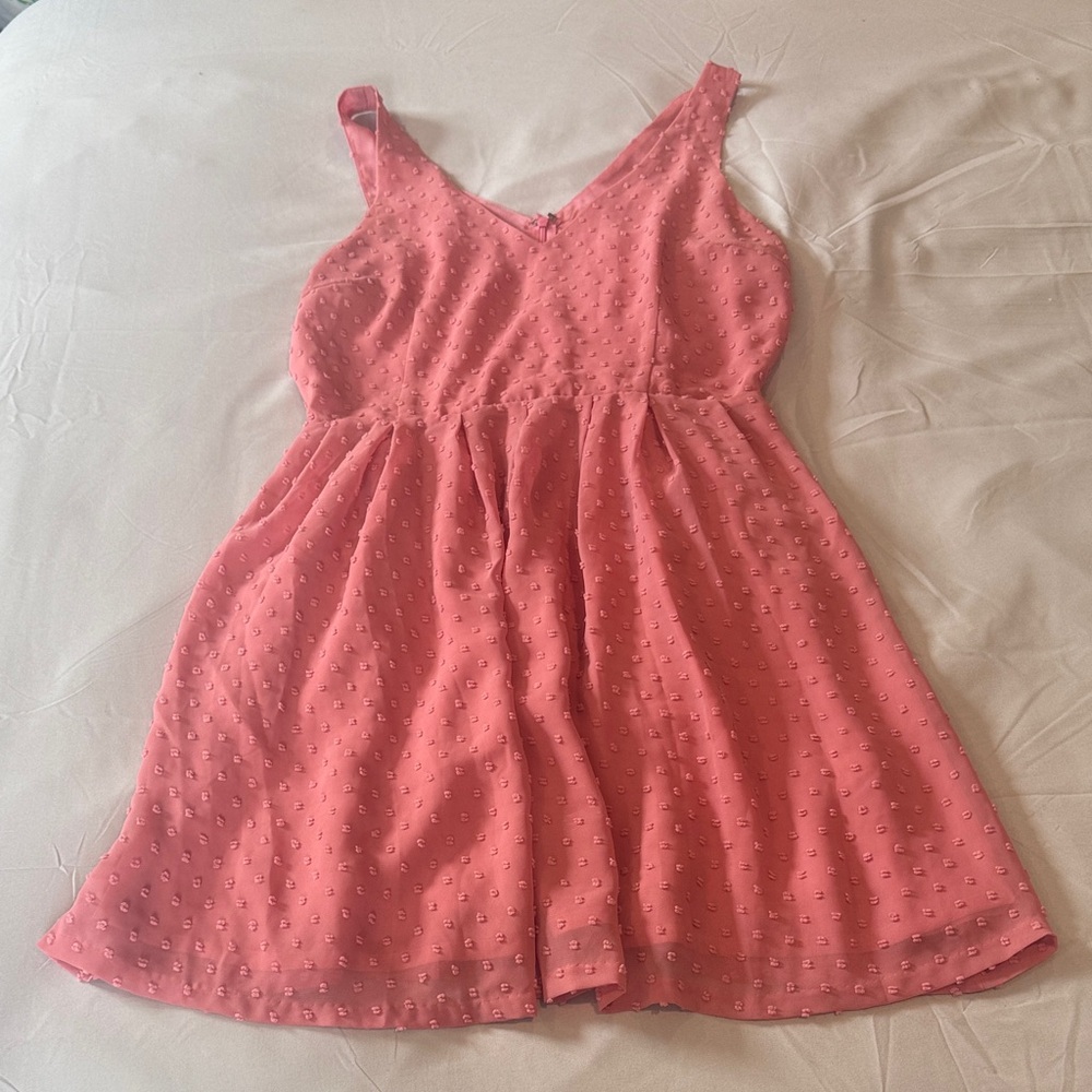 BB Dakota Coral Textured Kids Dress